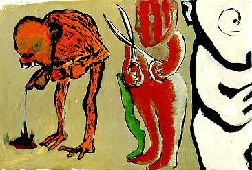 Wife Cuts Of Red Monkey's Tail, ©Paula Rego, Courtesy Marlborough Gallery