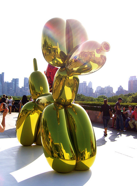 Jeff Koons, Balloon Dog (Gold), porcelain, 10.5" diameter, 2002 