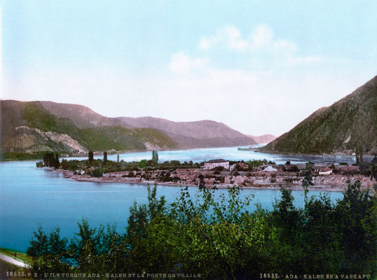 View of Ada Kaleh, c. 1900.