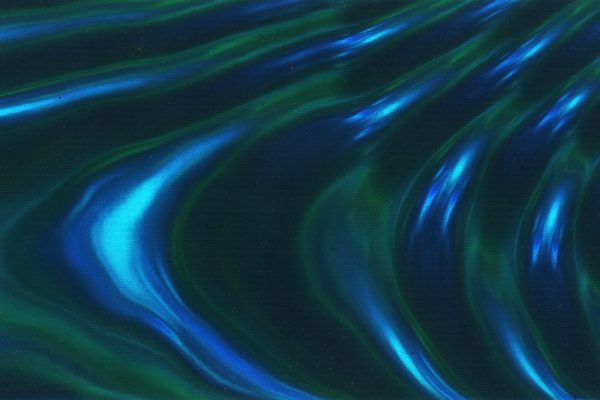 abstract blue and green neon waves
